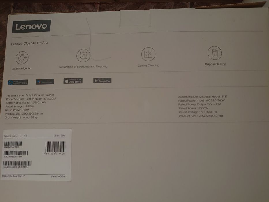 Прахосмукачка робот Lenovo TS1 pro