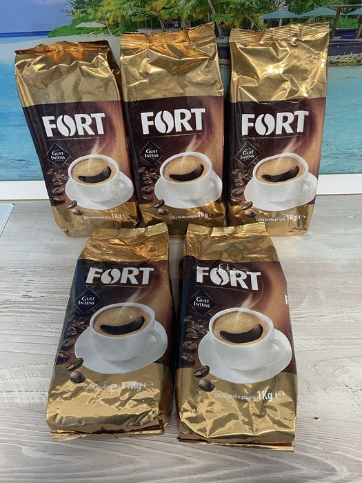 Cafea boabe, Fort, 100% Robusta, 1 kg (stoc 5 kg)