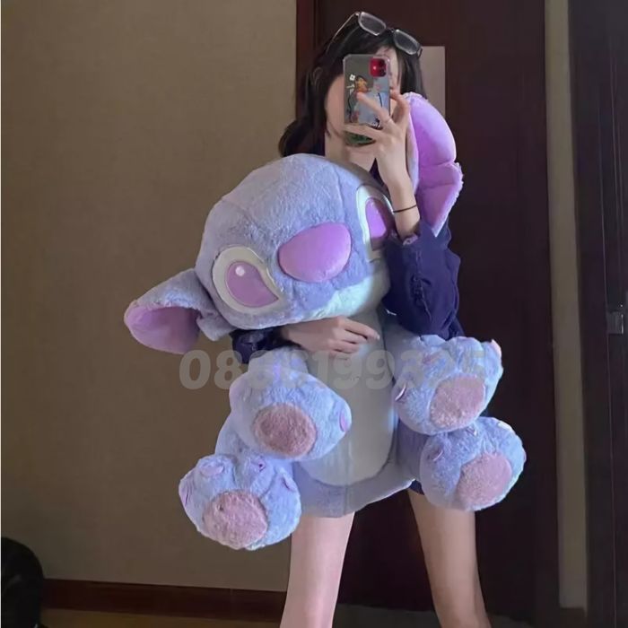 Голям и пухкав Плюшен Стич 100см 120см Голям плюшен Стич Син/Лилав