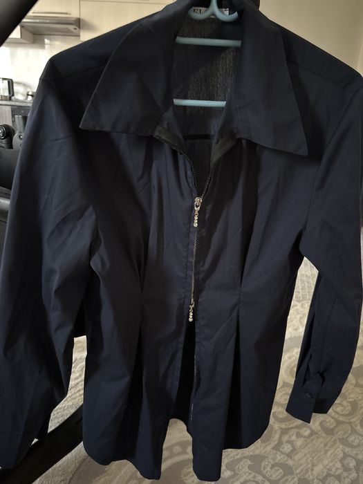 Рубашка женская синяя