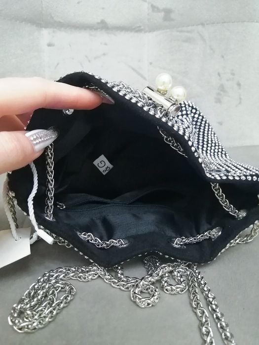 Сумка со стразами, вечерняя, праздничная