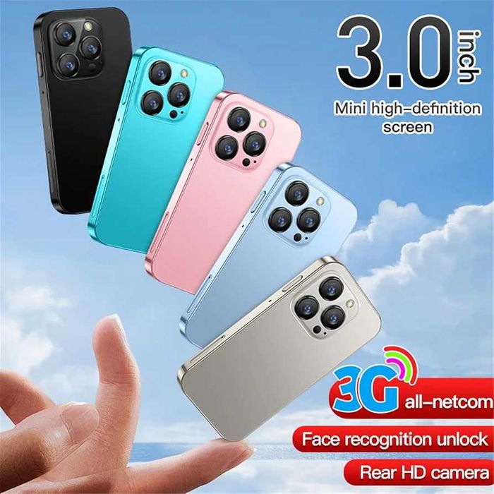 Мобилен телефон mini XS18 Pro, 3.0 инча, 2GB RAM, 16GB ROM,Dual SIM,3G