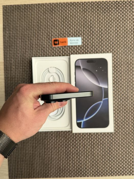 НОВ! 256Gb*ЛИЗИНГ* iPhone 16 Pro Max Blac Titanium  100% БАТЕРИЯ