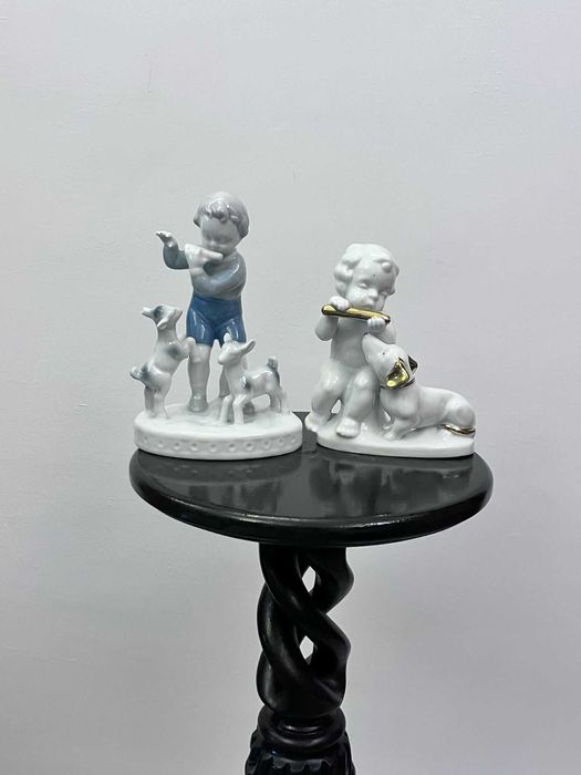 Set trei piese bibelouri vechi W Germania GEROLD din portelan bibelou