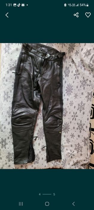 Echipament  piele moto marimea  50 geaca pantalon