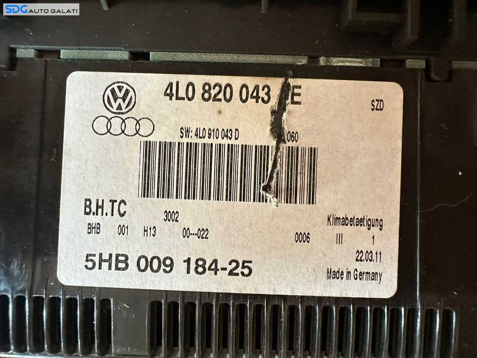 Climatronic Panou Comanda AC Aer Conditionat Clima Audi Q7 FL Facelift 2007 - 2015 [V0366]