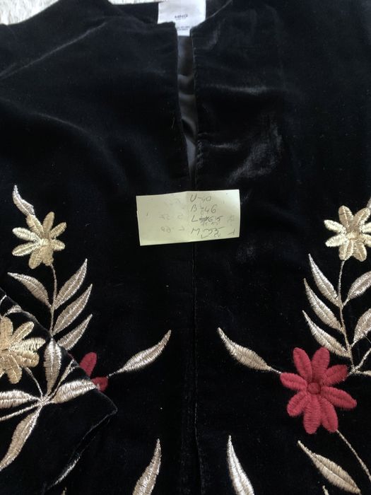 Haina/scurta/ trenci/ sacou  catifea cu broderie , Mango, noua