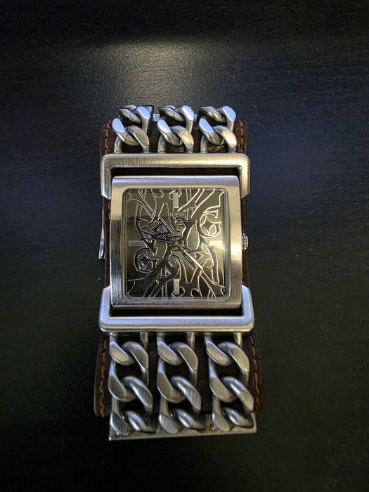 Ceas Guess Inked Tatoo/ Heavy Metal Cuff
