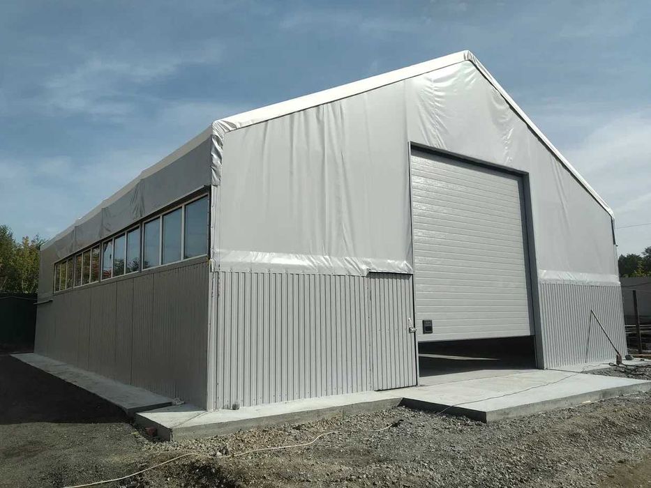 Сборно-разборные тентовые ангары, легкие и временные сооружения.