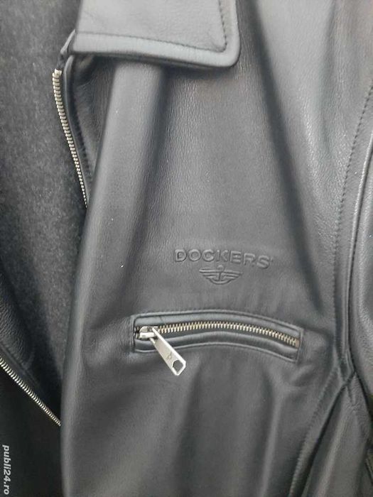 Geaca piele deosebita originala DOCKERS,noua,adusa SUA,marimea L(48)