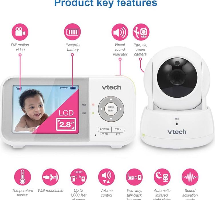 Видеоняня Радионяня Beby Monitor VTech VM3262 Экран 2.8 дюмов