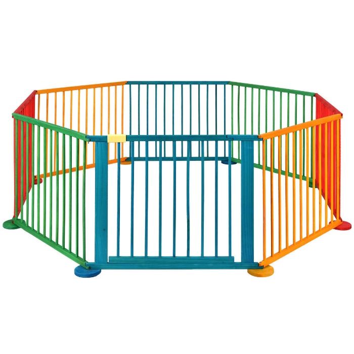 Продавам дървена Сгъваема ограда/кошара за игра 8 елемента