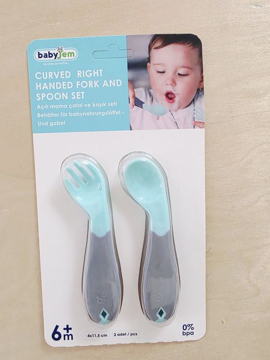 Извити прибори за хранене BabyJem - Green