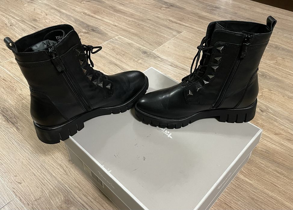 Дамски зимни боти от естествена кожа Tamaris Тамарис