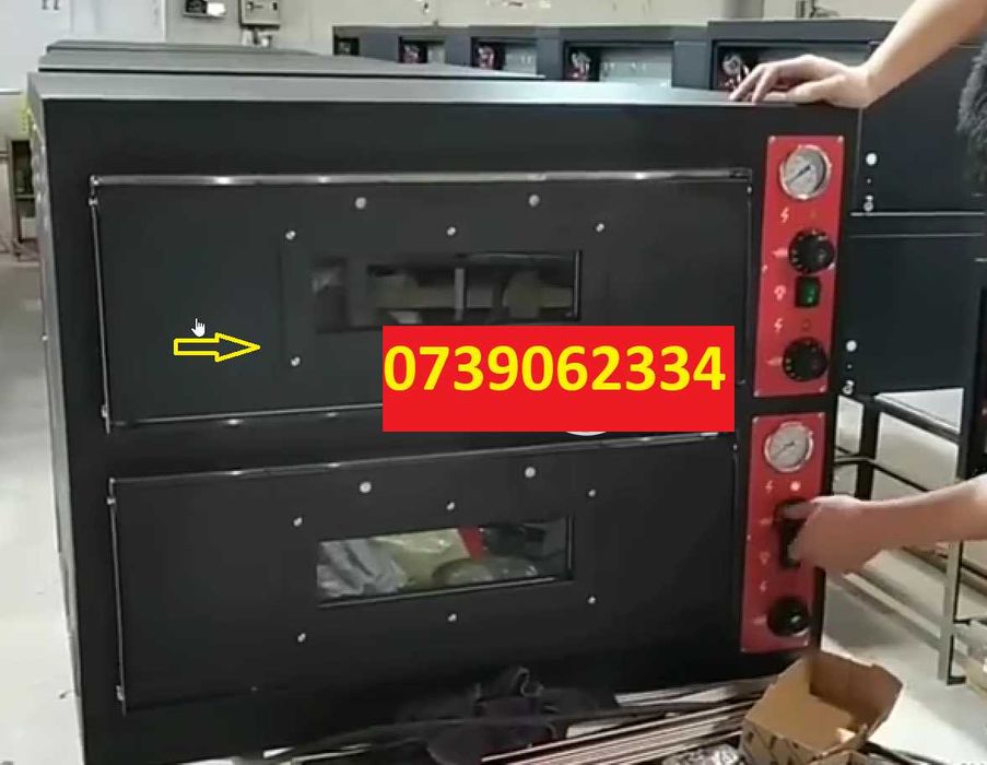 Cuptor pizza electric dublu profesional 4 cu 4,NOU