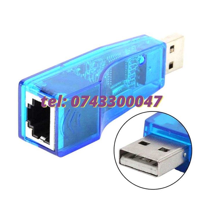 Placa Retea Externa Usb La Rj45 Mac 10100 Mbps