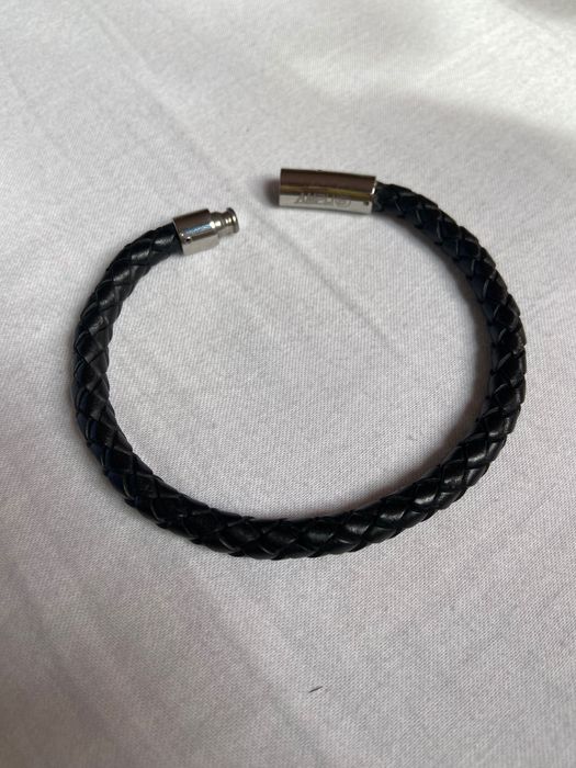 Кожена гривна Ampli5 със сребро