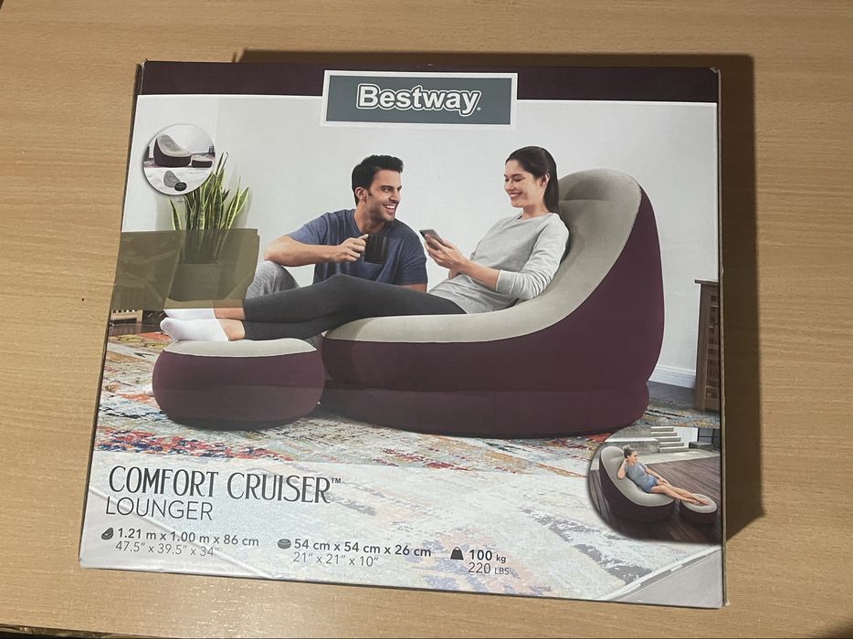 Fotoliu gonflabil Bestway Comfort Cruiser cu suport pentru picioare – utilizat