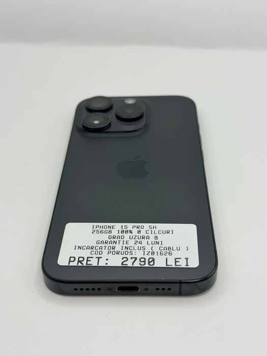 Iphone 15 Pro 256GB 100% Garantie Rate BuyBack - zonemag.ro