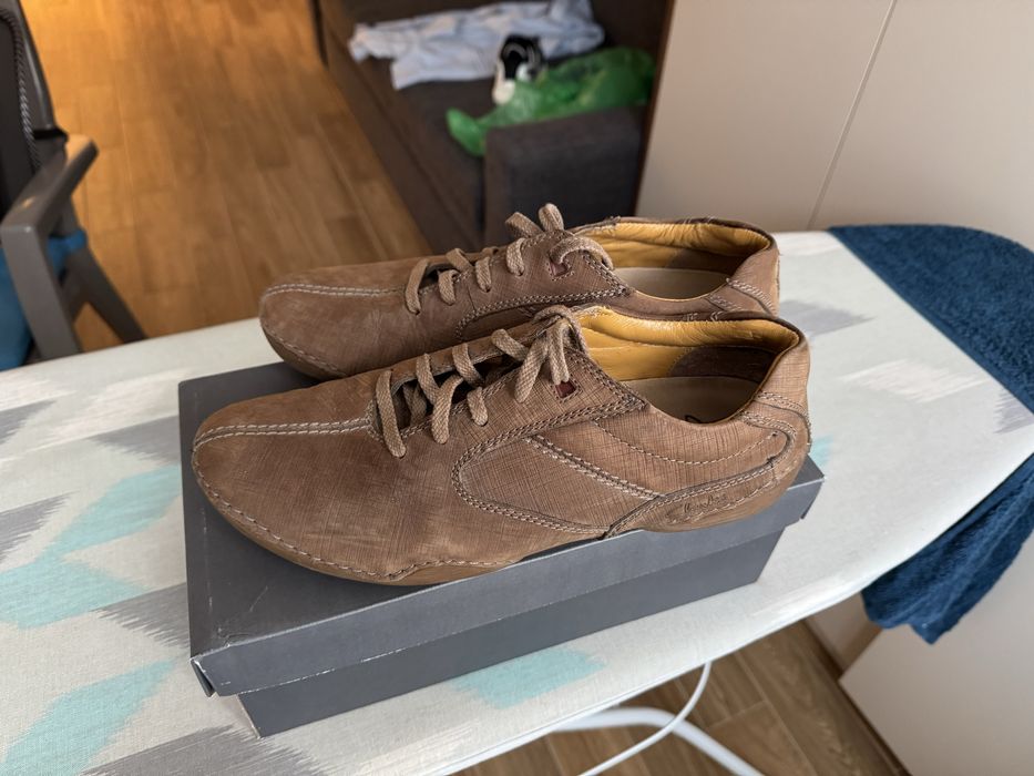 Оригинални мъжки кожени обувки Clarks