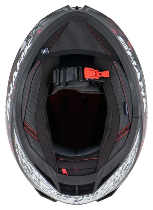 Мото каска SHARK SKWAL i3 Hellcat Black White  Red ,очила,Led светлини