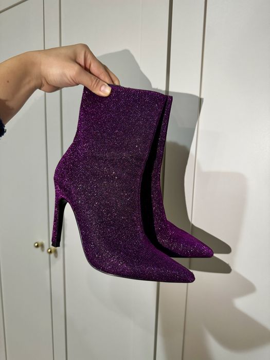 Botine Sclipitoare cu Toc