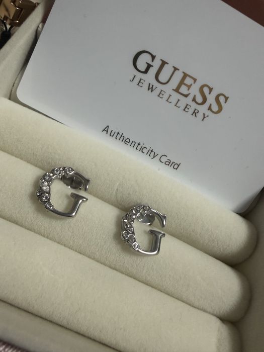 Cercei Guess originali – model G cu cristale