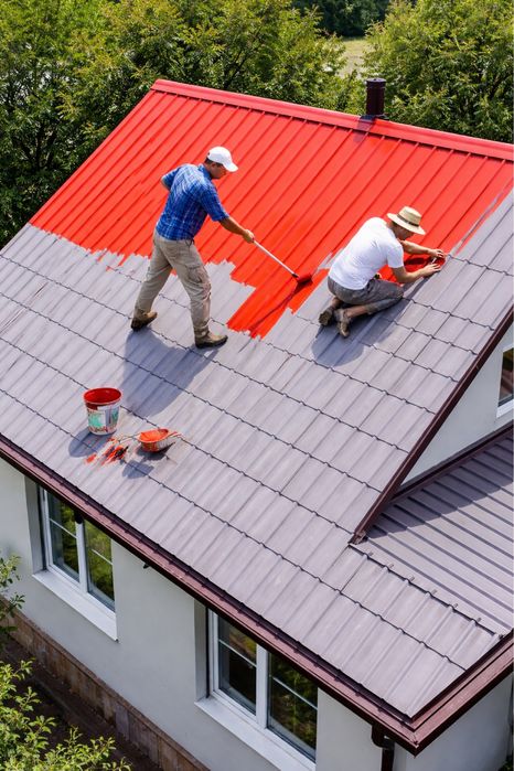 Покраска крыша стены и ангар