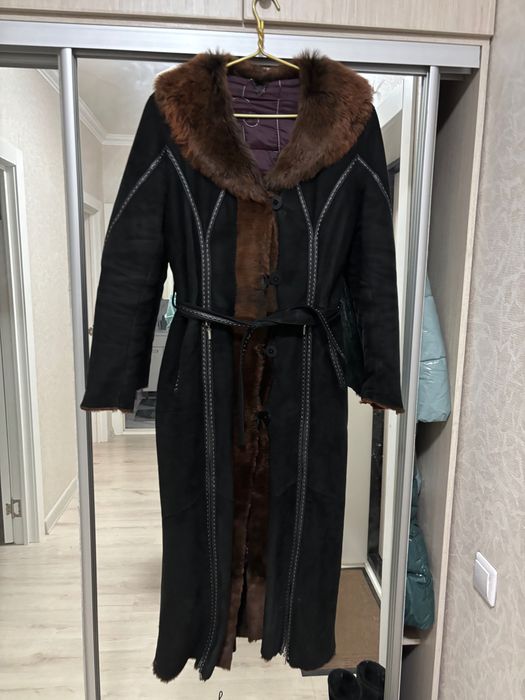 Дубленка натуральная, замша, цигейк