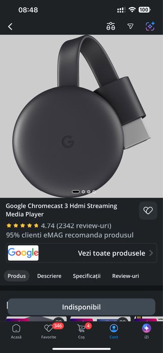 Google Chromecast 3