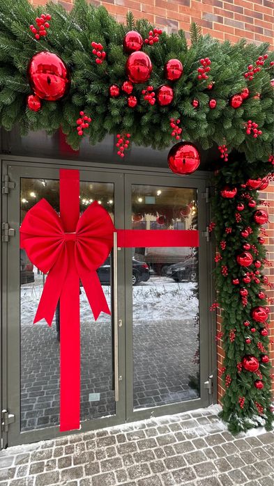 Новогодний бант для оформление елки