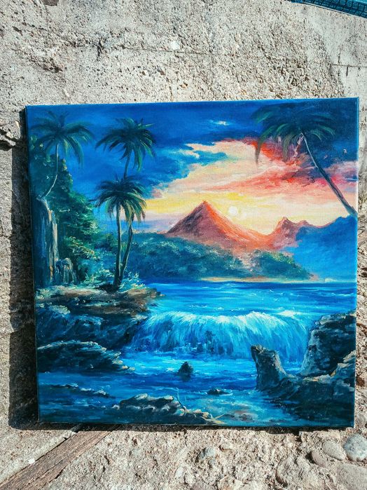 Peisaje pe panza in ulei