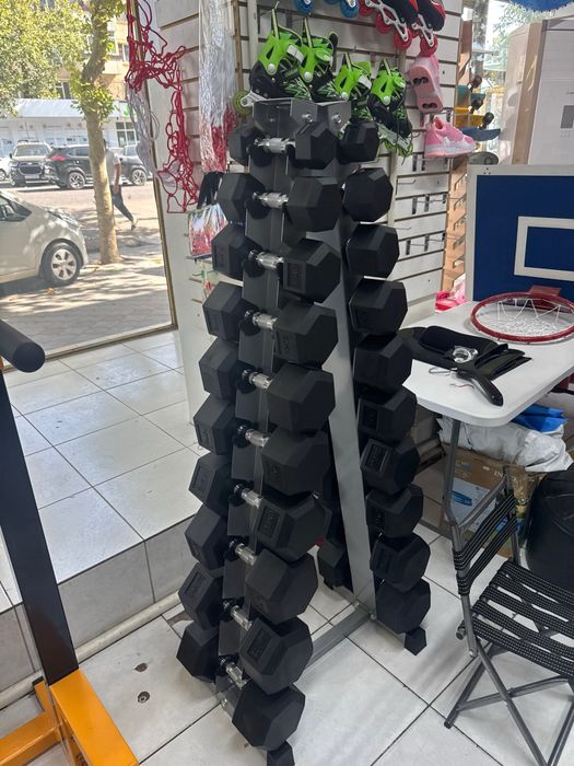 Гантелы резиновый никкеловый 2.5 КГ до 25 кг Sport 007