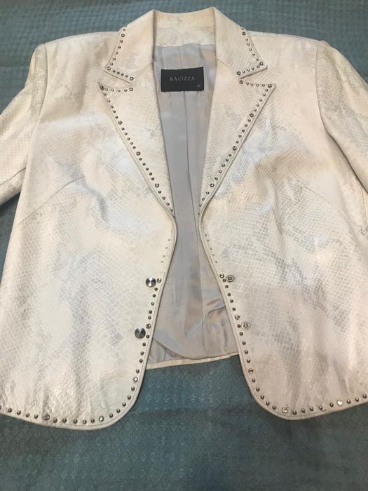 Кроп - жакет белый 42