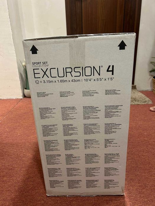 Надуваема 4 местна лодка INTEX