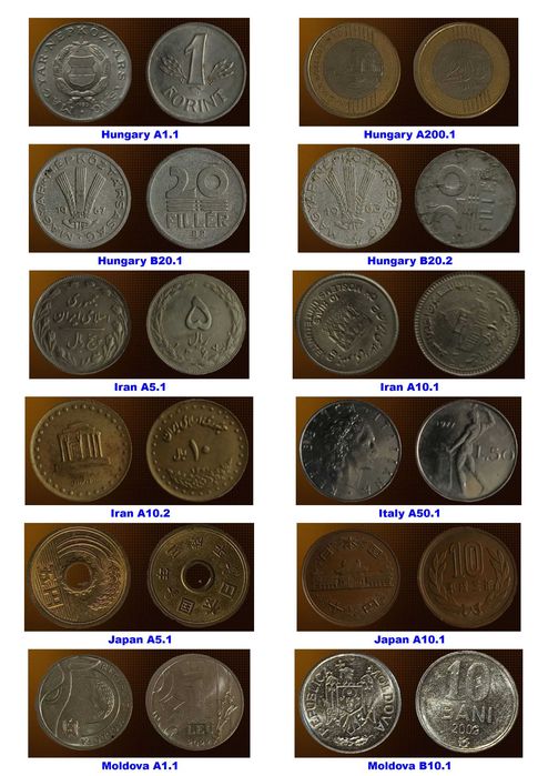 127 монети (вкл. 6 сребърни) 1839 г - 2022 г от 27 държави
