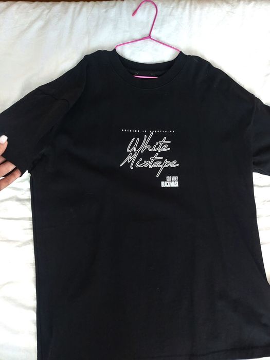 Оувърсайз черна тениска DENIM