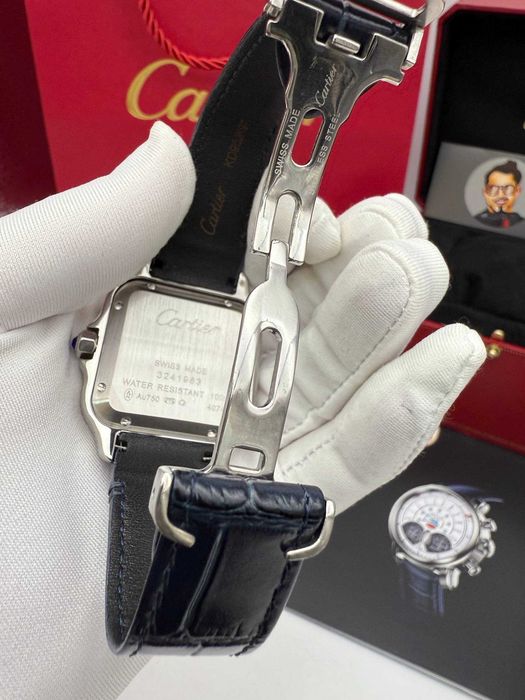Cartier santos 100 синьо