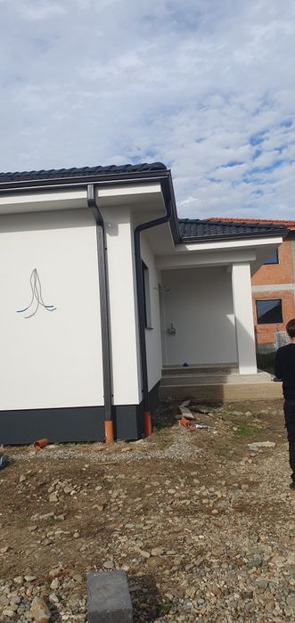 Jgheaburi dintr-o bucata fără îmbinări din aluminiu gri antracit maro