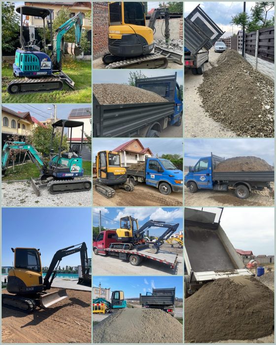 MINIEXCAVATOR fundatii, santuri, bransamente, alte sapaturi demolari