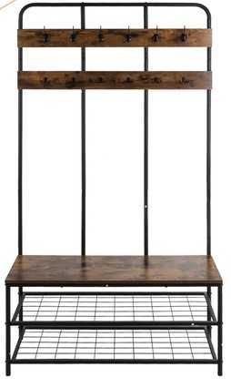 Портманто за коридор 2в1 закачалка за якета и рафтове за обувки