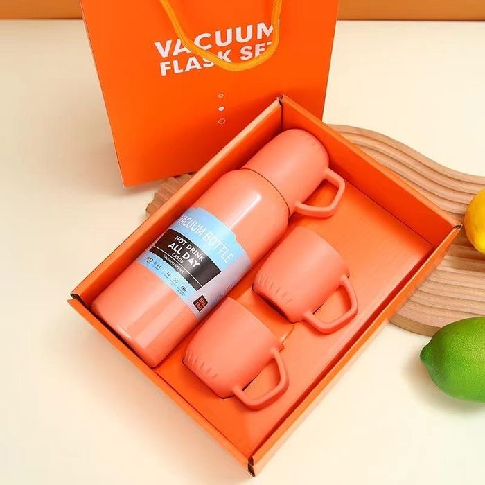 Термос Vacuum Flask Set оранжевый