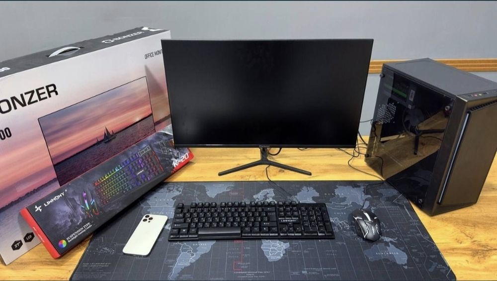 Игравой компьютер сатылады комплект стол хам креслосы менен