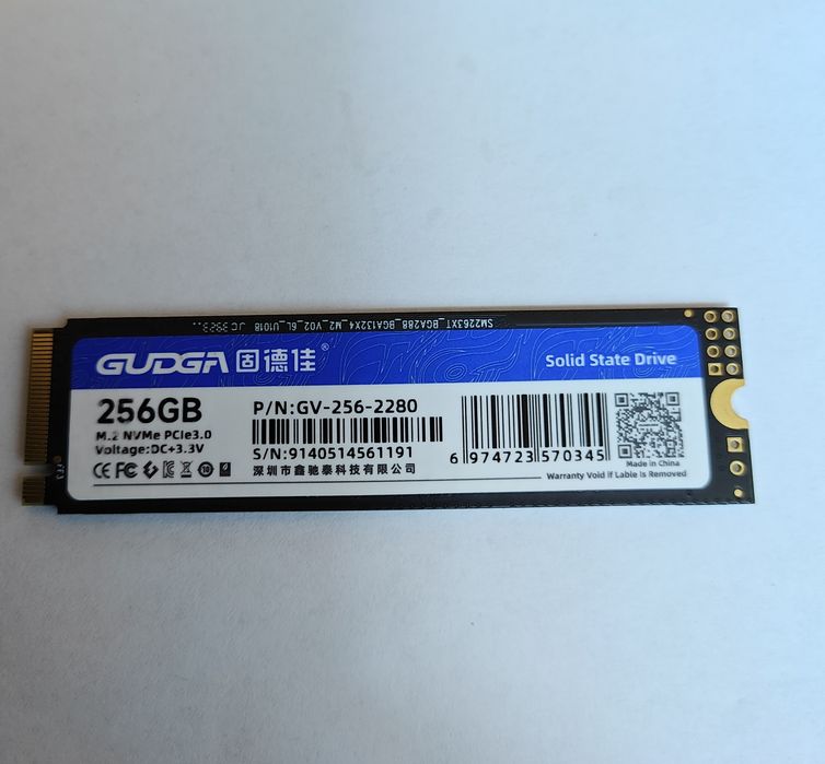 SSD NVMe M.2 GUDGA GV 256GB 100% Life