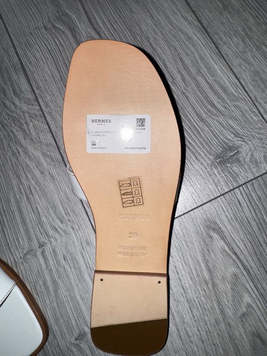 Papuci hermes oran albi