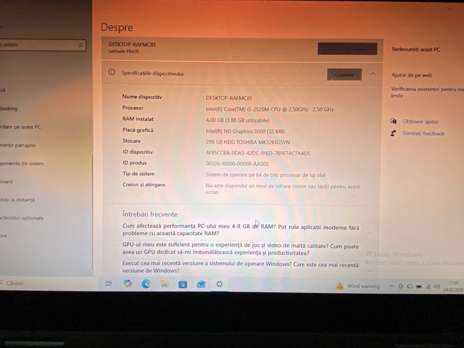 Laptop Dell windows 10