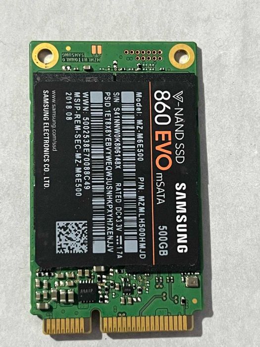 Ssd  Samsung 500Gb EVO 860 MSATA - 100% Viata