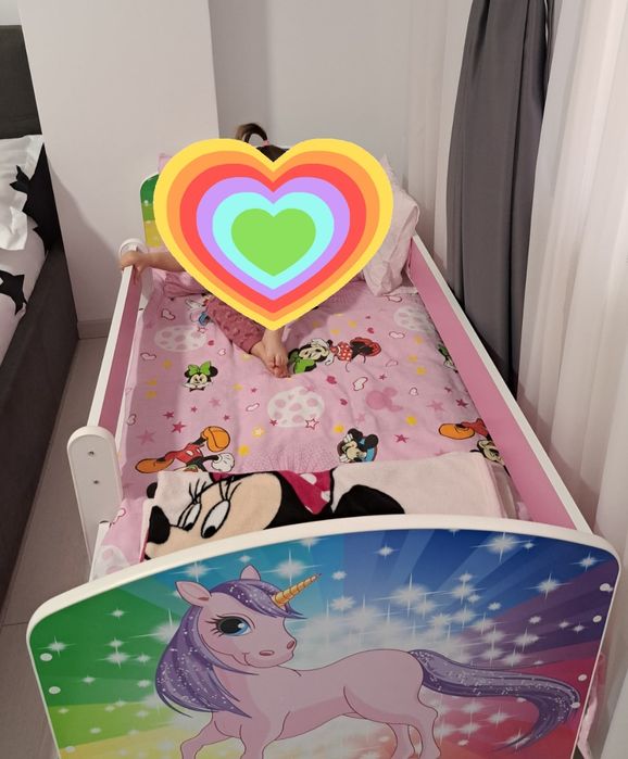 Vand pat patut unicorn pentru fetite