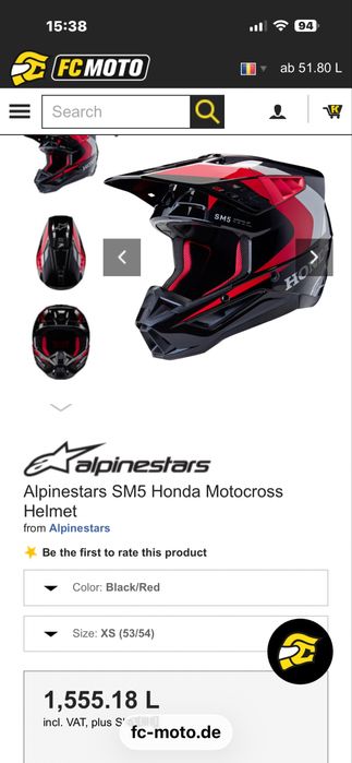 Enduro cross casca alpinestars sm5