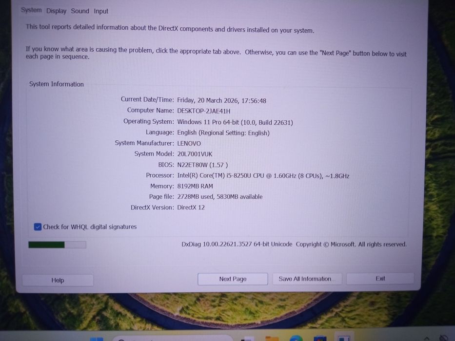 Laptop Lenovo ThinkPad T480s